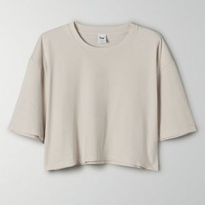 NWT ARITZIA Tna light grey oversized cropped tee